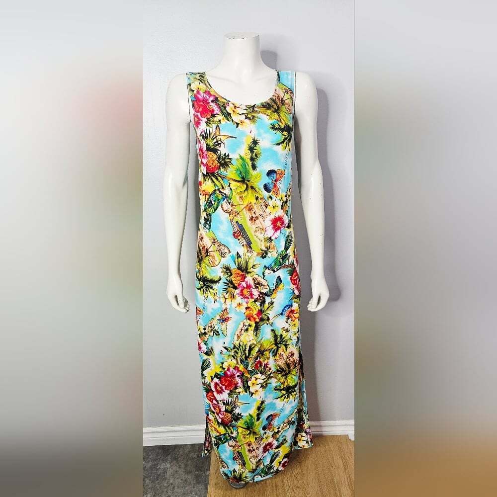 Floral Paradise Sleeveless Maxi Dress